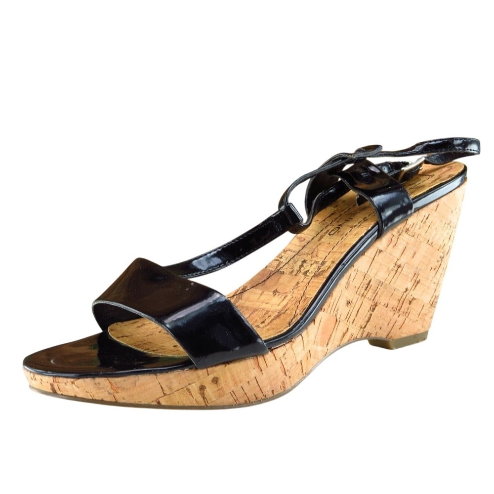 Bandolino Sz 7.5 M Black Strappy Synthetic Women Sandals